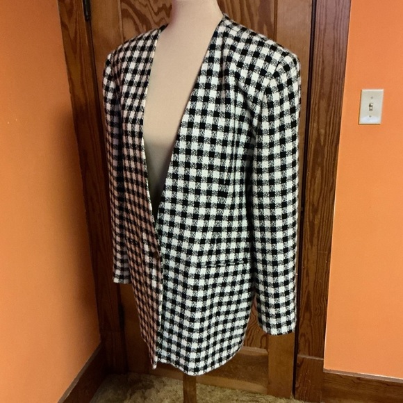 Vtg 90s Chaus Sparkly Houndstooth blazer - Picture 12 of 13